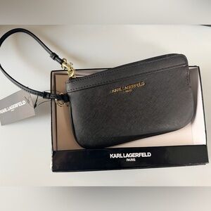 Karl Lagerfeld Black Wristlet Clutch (Brand new with Tag)
